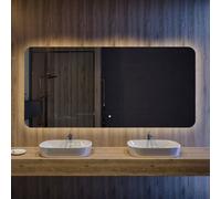 Miroir de salle de bain moderne avec LED Smart 150x100 cm | Couleur des LED : Blanc froid 7000K | Interrupteur de rétro-éclairage : tactile | SLED001