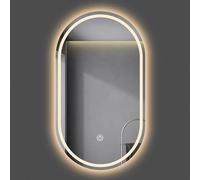 Miroir de salle de bain ovale LED 60 x 90 cm Anti-buée HD IP64 3000 K-6000 K Éclairage réglable Disponible en 40 x 70 cm 40 x 80 cm 50 x 80 cm 50 x 90 cm 70 x 90 cm Design moderne 3 couleurs