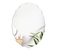 Miroir De Salle De Bain Ovale, Miroir Mural Sans Cadre, Design De Bord Rond Ondulé, Horizontal Ou Vertical, Pour Salon Chambre Entrée, Déco Maison (Size : 36X46cm)