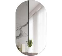 Miroir De Salle De Bain Ovale, sans Cadre, 40x60cm, 45cmx70cm, 50x80cm, Miroir De Courtoisie HD Miroir De Maquillage pour Salon Chambre Salle De Bain Entrée, 45x70cm/17.7x27.6in