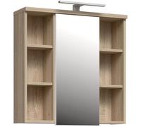 Miroir de salle de bain - Porte - niches et éclairage - L68,6 x P20 x H68cm