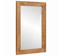 vidaXL Miroir Marron clair 57 x 70 x 3 cm bois de manguier massif