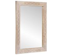 vidaXL Miroir Marron clair 57 x 70 x 3 cm bois de manguier massif