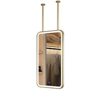 Miroir de Salle de Bain rectangulaire Flottant avec éclairage LED 3 Couleurs, Montage au Plafond, avec Tige de Suspension(40cmx60cm)