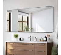 Miroir de salle de bain rectangulaire VEVRO - 1828x813x25mm - Miroir de courtoisie pour un design élégant - Miroir mural pour votre salle de bain