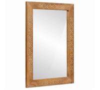 Miroir de salle de bain Rectangulaire avec miroir Marron Clair vanité vidaXL vid