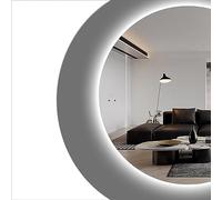 Miroir de salle de bain rétroéclairé à DEL anti-buée à intensité variable 110/120 cm avec interrupteur tactile - Design mural rétro pour espaces élégants, 76,2 x 109,2 cm, parfait pour les salles de