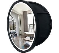 Miroir de salle de bain rond à LED - Armoire murale en bois avec lumières - Design rond moderne - Avec miroir cosmétique pour salle de bain élégante