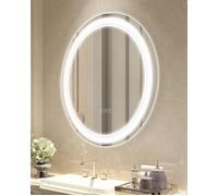 VEVOR Miroir de Salle de Bain Rond à LED, 60 cm, Miroir de Maquillage avec éclairage Frontal et rétroéclairé, Miroir Mural à mémoire antibuée avec lumières, intensité Variable en continu à 3 Couleurs