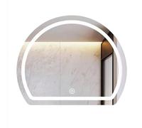 Miroir de salle de bain rond intelligent à LED avec éclairage miroir de maquillage pour chambre à coucher Miroir mural luxueux tricolore 60 cm - Parfait pour la décoration de la maison.