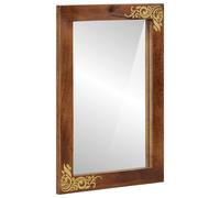 vidaXL Miroir de salle de bain 50x70x3 cm en bois massif de mangue