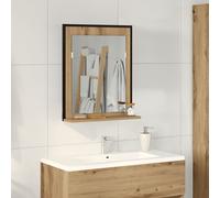 Miroir de salle de bain vidaXL Chêne artisanal 50x12x60 cm en bois d'ingénierie