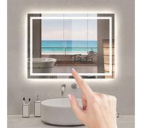 Miroir de Salle de Bains avec éclairage LED Miroir Cosmétiques avec Commande Tactile/Anti-buée (100x60 cm, Globe)