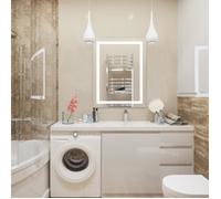 Miroir de salle de bains avec haut-parleurs Bluetooth - Marque - Modèle - 80x60cm - Étanche - Éclairage LED