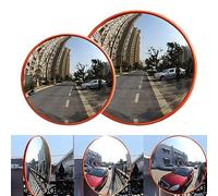 Miroir de sécurité, convexe miroir de rue, miroir de circulation avec grand angle 130°, miroir surveillance pour la protection antivol, miroir convexe 45cm pour garage et allée