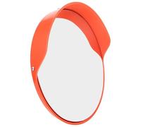 Miroir de Sécurité Grand Angle pour Usine et Intérieur, Orange | Vue Large, Surveillance Complète, Résiste aux Températures Extrêmes, Incassable, Plastique Métal