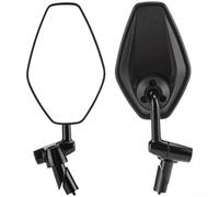 Miroir de sécurité pour vélo avec vue grand angle convexe, construction en aluminium résistant aux chocs et installation d'outils, bleu (A gauche uniquement)