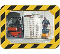 Miroir de sécurité/de circulation SPL H600xL800mm plastique, jaune/noir (9000490216)