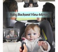 Miroir De Siège Arrière Pour Bébé, En Acrylique Incassable, Rotatif À 360 °, Avec Télécommande, Lumière Led