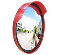 Miroir de signalisation, résistant aux intempéries, avec joint, pour surveillance, surveillance, surveillance, convexe, 60 cm, pour allée, sortie, garage, rouge