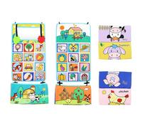 Miroir de sol du temps du ventre - Livre de froissé de dents, nouveau miroir de magie en noir et blanc | Jouet de livre en, stimulation visuelle livre de pliable