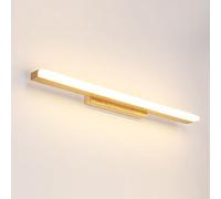 Miroir de Toilette Avec Éclairage En Bois, Lampadaire Frontale Pour Salle Den, Éclairage de Coiffeur Led Nordique, Suspension Murale Simple Pour Coiffeur, Armoire Miroir de Salle Den Avec Éclairage Po