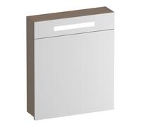 Miroir de toilette BRAUER Promise - 60x70x15cm -- avec éclairage 1 porte miroir à droite mat moka SK-PR60RMM