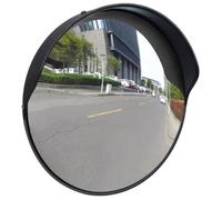 Miroir de trafic convexe d'extérieur - vidaXL - Plastique PC - Noir - Ø 30 cm