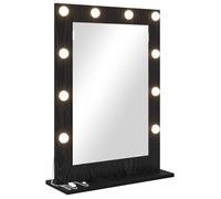 vidaXL Miroir de Coiffure Chêne Noir Bois 70 x 50 x 18 cm