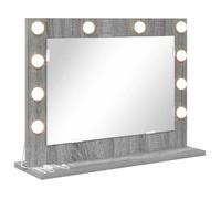 Miroir de vanité décoratif - vidaXL - Gris Sonoma - 60x45x18 cm - Rectangulaire - Verre clair - Facile à entretenir