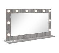 Miroir de vanité décoratif - vidaXL - Gris Sonoma - 80x45x18 cm - Rectangulaire - Verre clair - Facile à entretenir