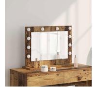 Miroir de vanité - VIDAXL - 60 x 45 cm - Bois ancien - LED intégrées - Rechargeable USB