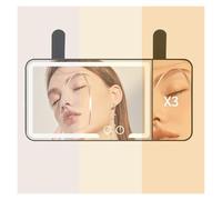 miroir de voiture, Car Visor Vanity Mirror with LED Lights, 3 Light Modes & Dimmable Touch Screen, Fits Most Vehicles, 3X Detail