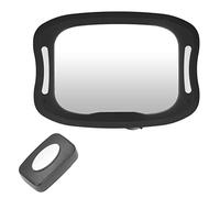 Miroir de voiture pour bébé avec lumière LED douce, grand angle réglable à 360 °, miroir de moniteur pour bébé orienté vers l'arrière pour véhicules, lumière télécommandée