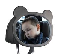 Miroir De Voiture Pour Bébés - Rétroviseur De Siège Arrière Rotatif À 360 Degrés, Face Inversée Avec Protection De Sécurité, Cadre De Dessin Animé, Incassable Pour Observer Bébé Lors Des Voyages En Vo