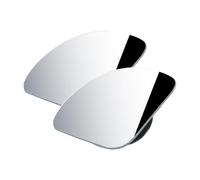 Miroir de vue large automobile - Verre en petit miroir de tache aveugle ronde 2pcs, kit de recul pivotant à 360 ° e brouillard les jours de pluie avec ces miroirs imperméables. Les bords arron