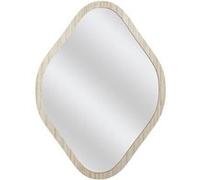 Miroir déco losange 60 cm avec contour en bois - - ALTOBUY Marron