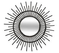 Miroir déco rotin Noir diamètre 76 cm Atmosphera