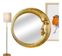 Miroir Décor Halloween - Miroir Lune Rétro Sorcière pour Mur Salle de Bain - Accessoire Léger pour Cuisine Dortoir Salon Chambre Location Utilisation