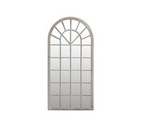 vidaXL Miroir décoratif 90 x 45 cm – Fer vintage – Couleur sable – Mural suspendu