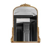 Miroir Décoratif Baroque Antique - Miroir Murale Vintage avec Forme Arche Doré pour Entrée, Hall, Salon & Salle De Bain(Gold,60x80cm(23.6x31.5in))