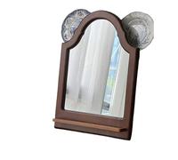 Miroir décoratif de Style Chinois, Miroir de Maquillage Classique, Miroir arqué en Bois Massif, Miroir de Salle de Bain, Bureau, Chambre à Coucher, décoration de Salle de Bain