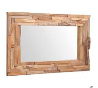 Miroir décoratif en teck - vidaxl - 90x60 cm - Rectangulaire - Marron - Fait à la main - Utilisation multiple