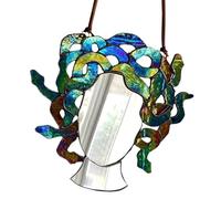 Miroir décoratif en Verre méduse : Pendentif en Verre coloré et, élément décoratif pour la Maison, Jardin, Patio, Balcon, décoration de fête et de Mariage, Aspect coloré, résistant