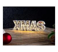 Miroir décoratif lumineux sans fil "XMAS" avec fonction minuteur