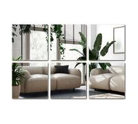 Miroir décoratif mural Decortapis 30 x 30 cm miroir moderne modulable pour décoration murale élégante