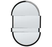 Miroir Décoratif Mural Style Moderne 60 x 90 cm Noir Michery