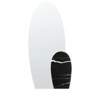 Miroir Décoratif Mural Style Moderne avec Effet Marbre 58 x 120 cm Noir Vierzon