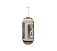 Miroir Décoratif Ovale en Acier Inoxydable, Idéal for La Salle De Bain, L'hôtel Ou Le Salon(60x120cm)
