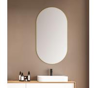 Miroir décoratif Talos Picasso miroir design doré 50x90 cm - avec cadre en aluminium de haute qualité pour une ambiance intemporelle - miroir de salle de bain et miroir mural parfaits
